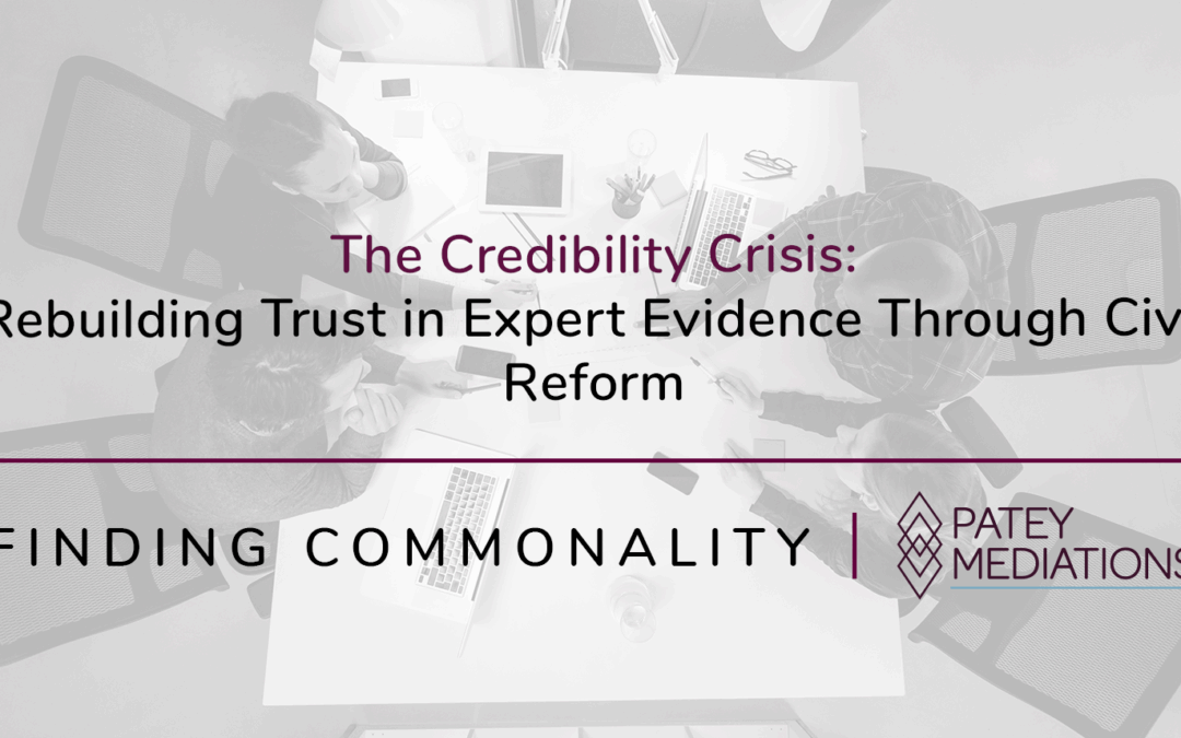 The Credibility Crisis:  Rebuilding Trust in Expert Evidence Through Civil Reform