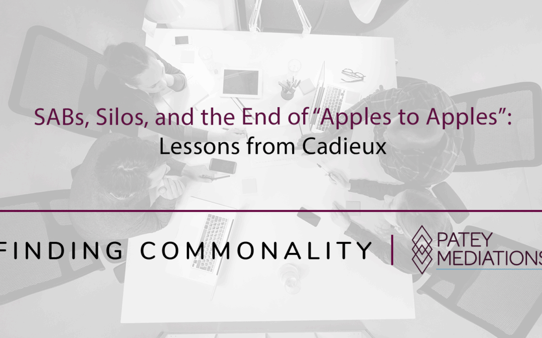 SABs, Silos, and the End of “Apples to Apples”:  Lessons from Cadieux