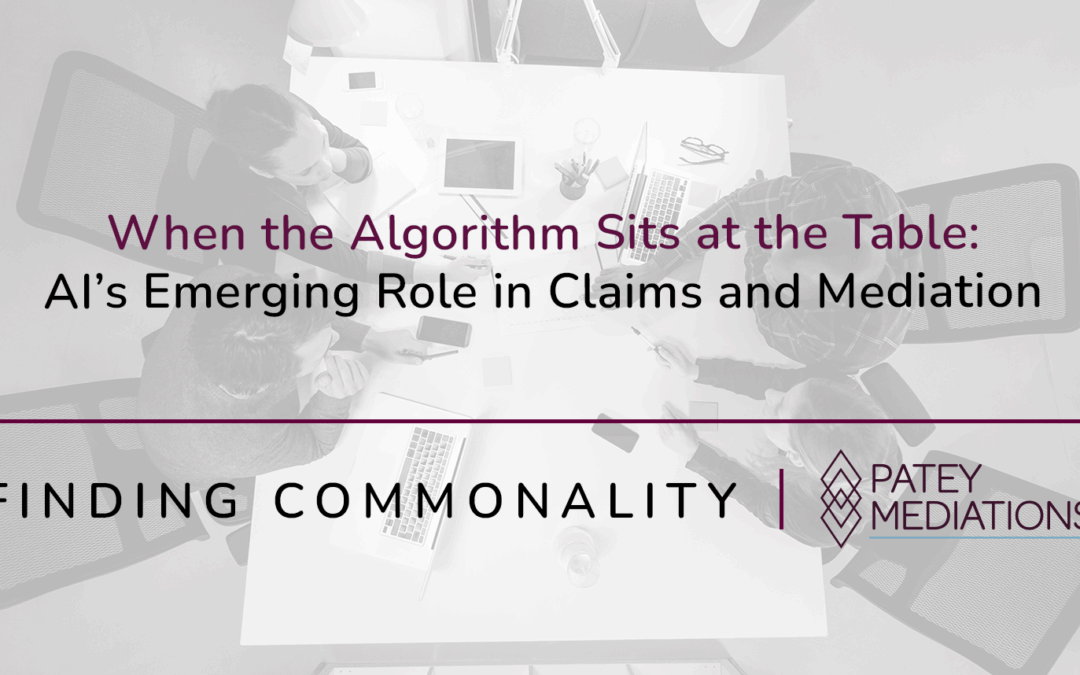 When the Algorithm Sits at the Table:  AI’s Emerging Role in Claims and Mediation