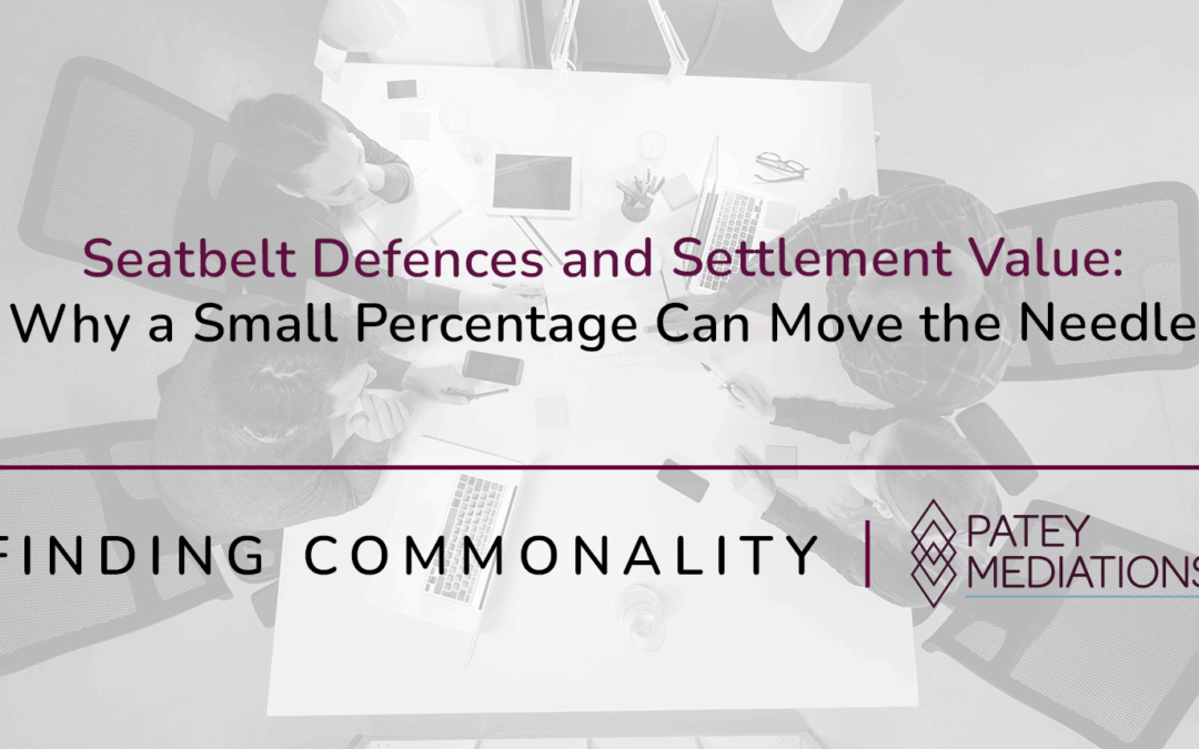 Seatbelt Defences and Settlement Value:  Why a Small Percentage Can Move the Needle