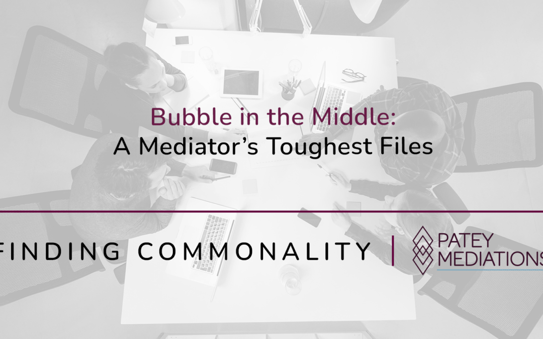 Bubble in the Middle:  A Mediator’s Toughest Files